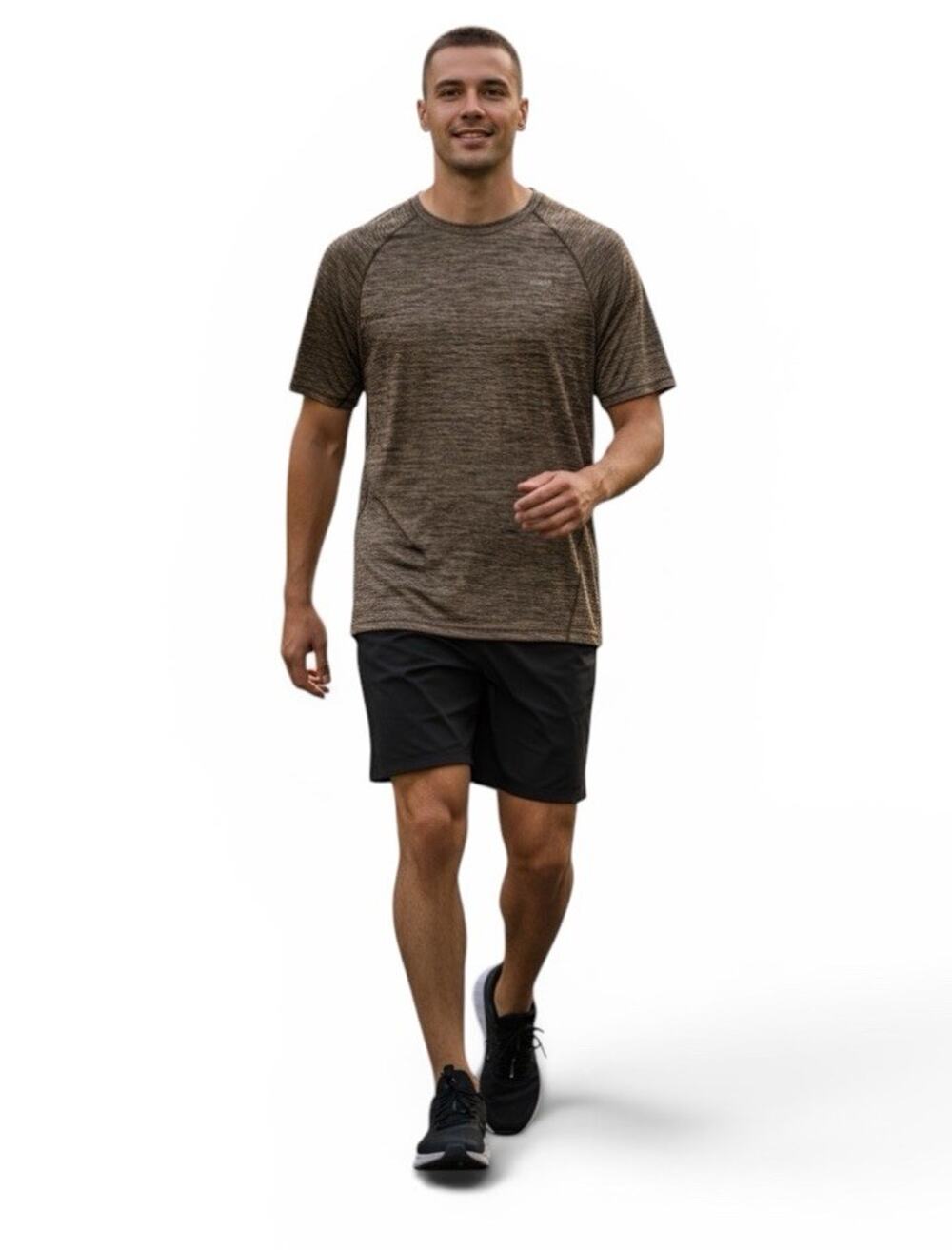 HIND RUNNING HYDRA MEN'S HEATHERED GREY SHORT SLEEVE T-SHIRT JOGGING SIZE MEDIUM